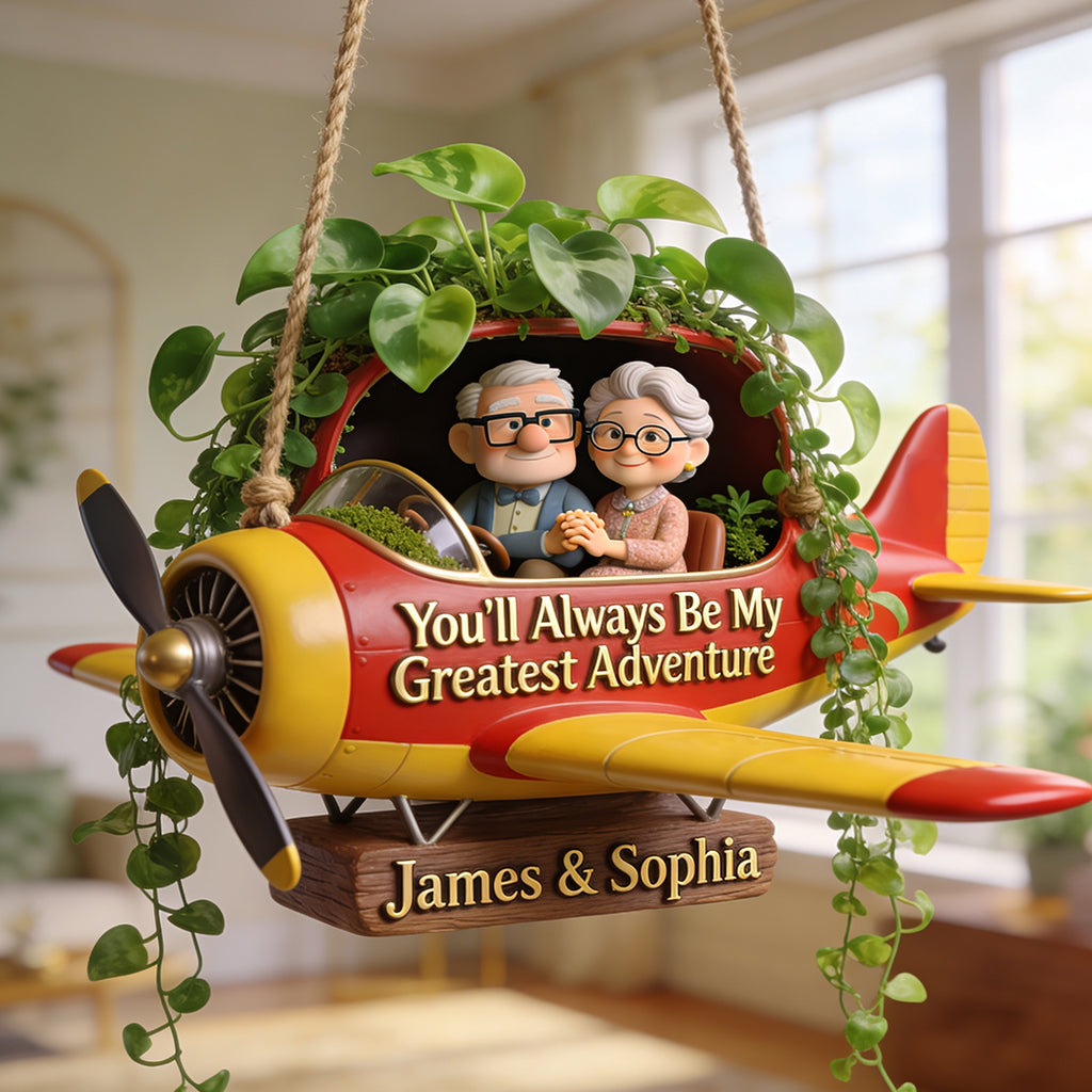 Personalized Hanging Pot with Custom Names for Couples | Unique Gift Hanging Pot GradoCreations