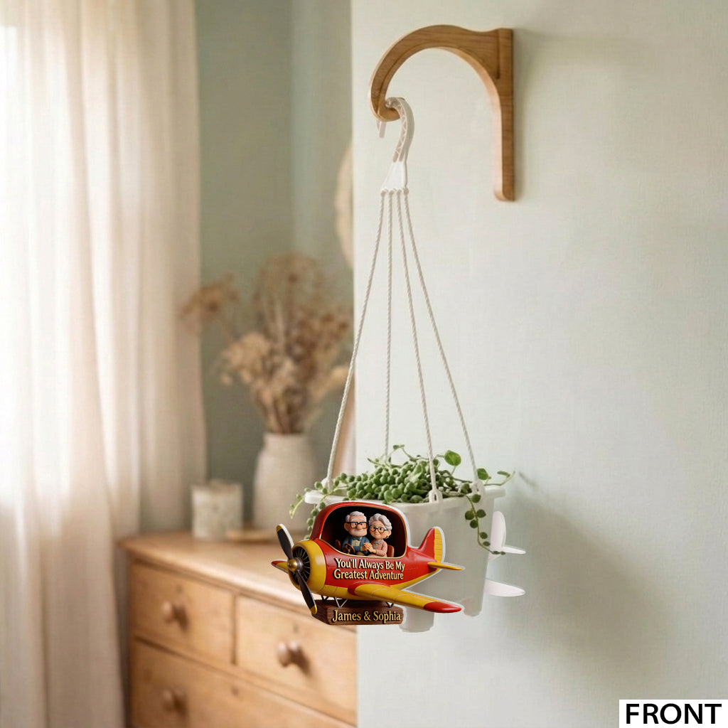 Personalized Hanging Pot with Custom Names for Couples | Unique Gift Hanging Pot GradoCreations