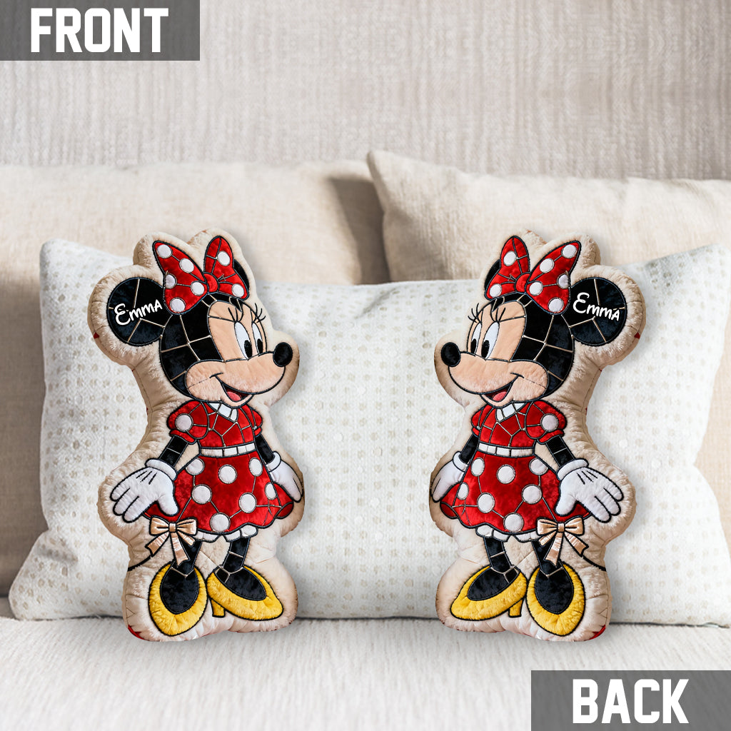 Personalized Mouse Shaped Pillow Custom Name Gift for Kids Shaped Pillow GradoCreations