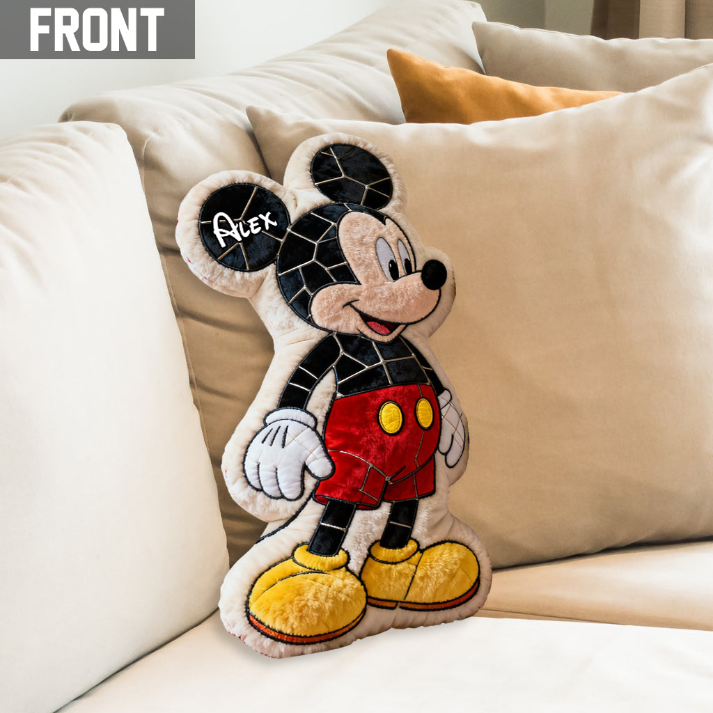 Personalized Mouse Shaped Pillow Custom Name Gift for Kids Shaped Pillow GradoCreations