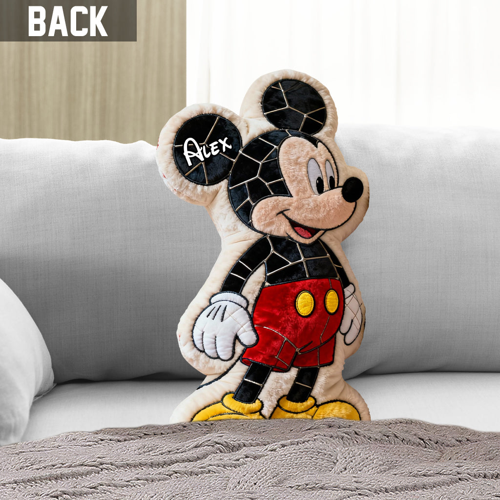 Personalized Mouse Shaped Pillow Custom Name Gift for Kids Shaped Pillow GradoCreations
