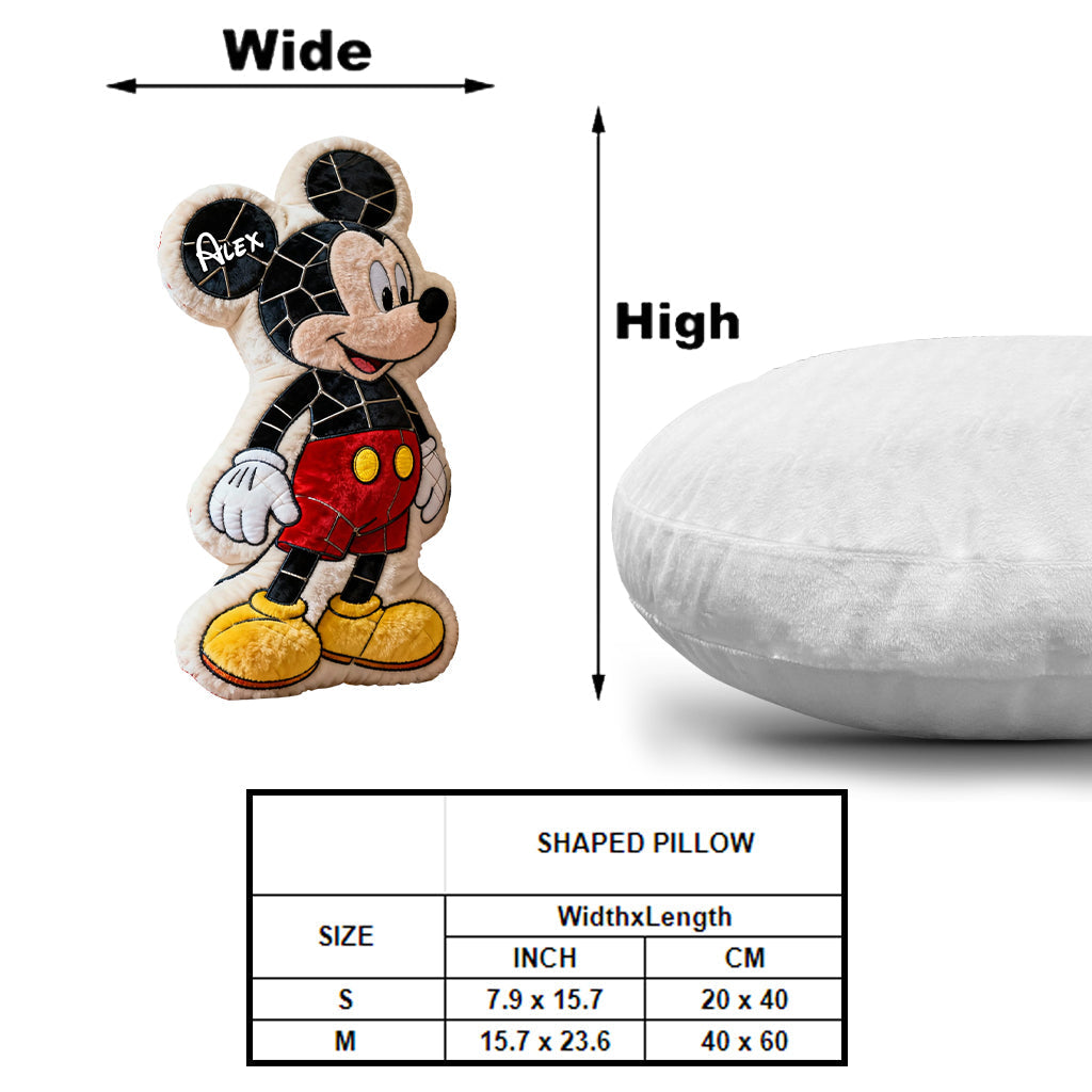 Personalized Mouse Shaped Pillow Custom Name Gift for Kids Shaped Pillow GradoCreations