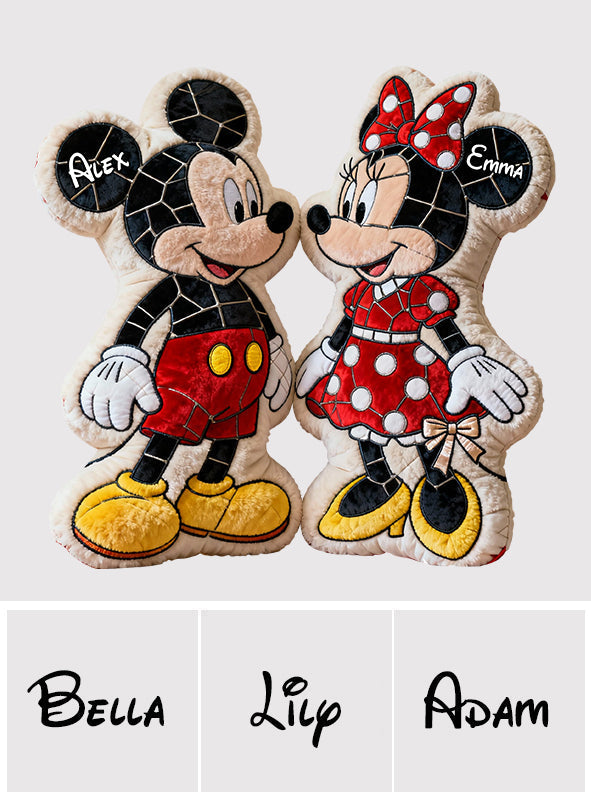 Personalized Mouse Shaped Pillow Custom Name Gift for Kids Shaped Pillow GradoCreations