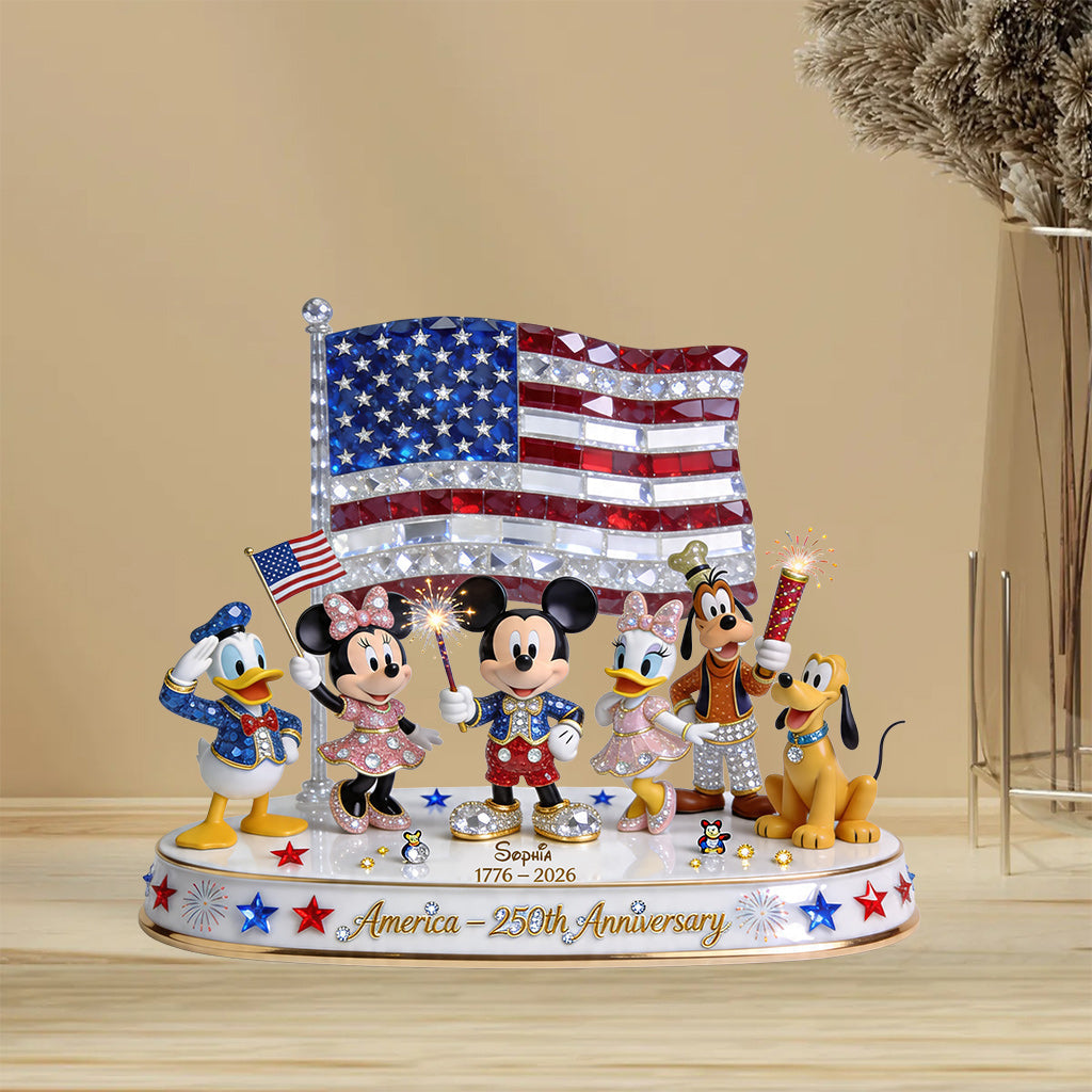 Personalized USA 250th Anniversary Acrylic Plaque Custom Name Gift Custom Shaped Acrylic Plaque GradoCreations