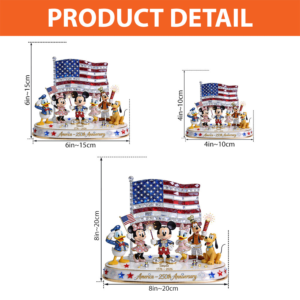 Personalized USA 250th Anniversary Acrylic Plaque Custom Name Gift Custom Shaped Acrylic Plaque GradoCreations