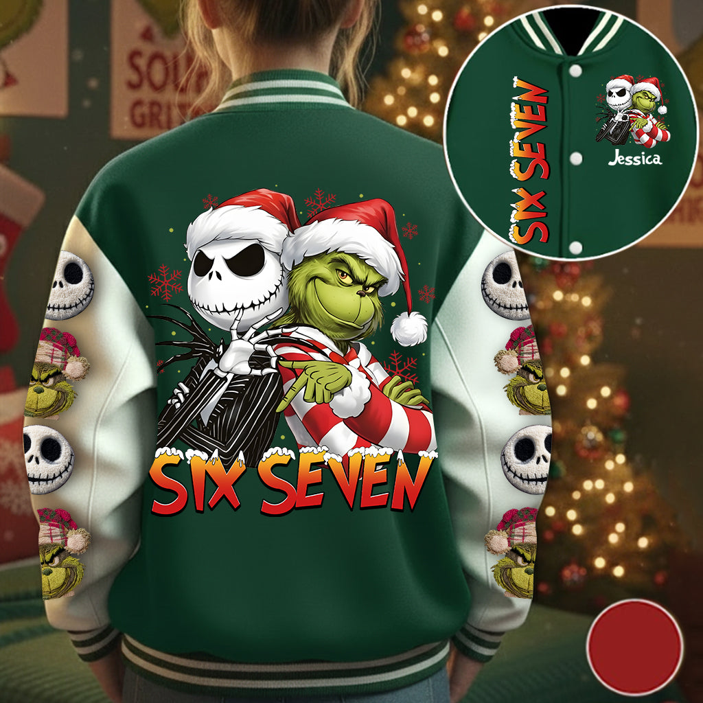Personalized Christmas Varsity Jacket Custom Name Gift Varsity Jacket GradoCreations