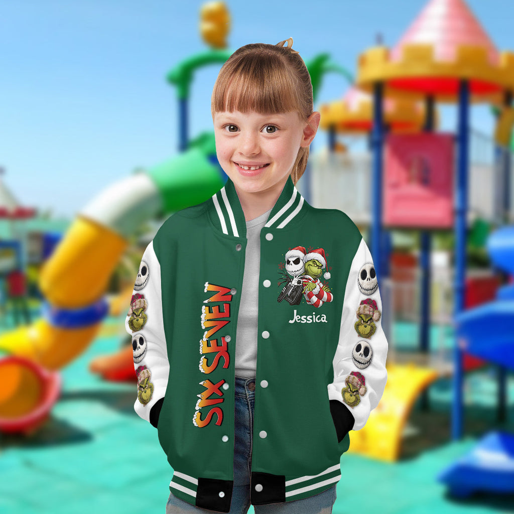 Personalized Christmas Varsity Jacket Custom Name Gift Varsity Jacket GradoCreations