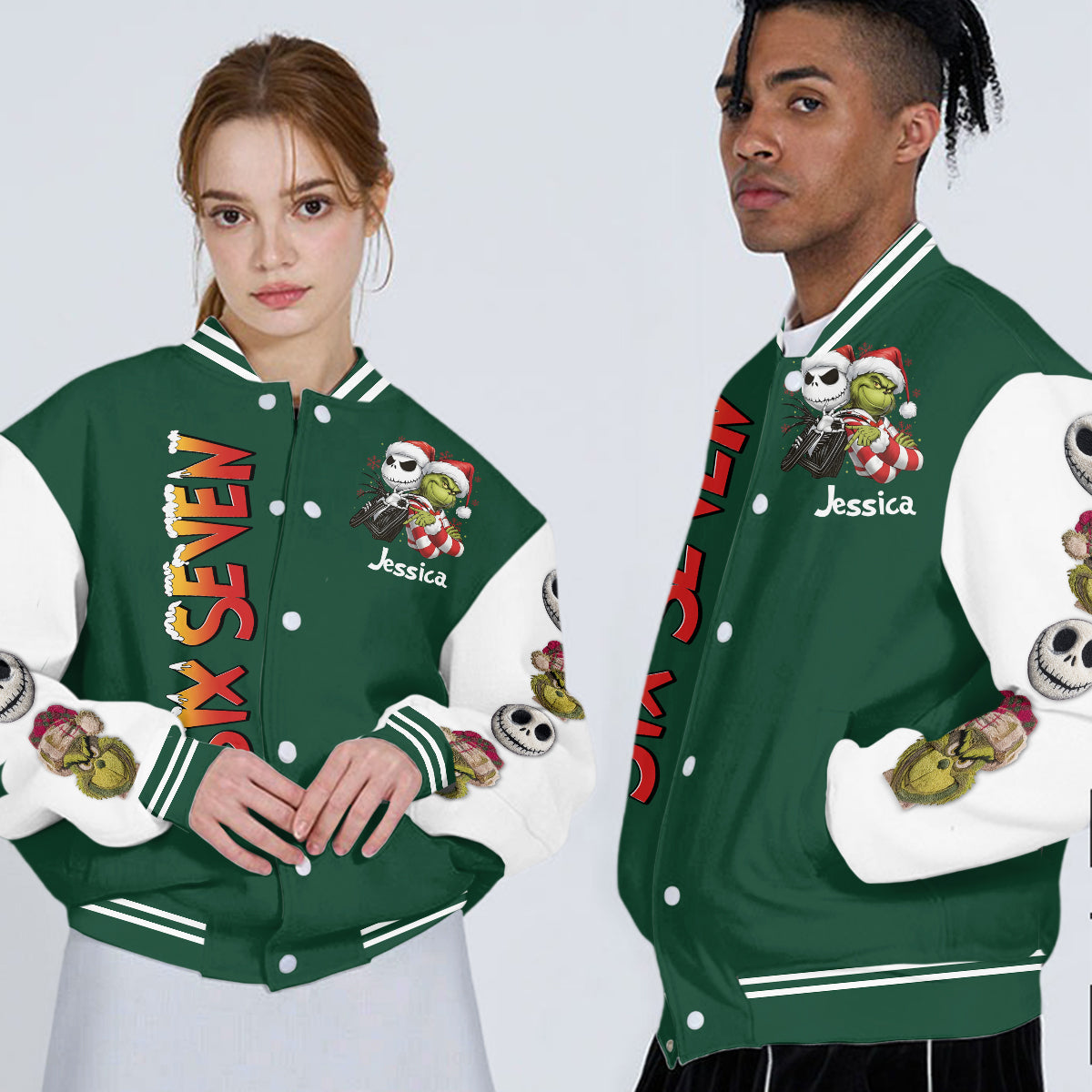Personalized Christmas Varsity Jacket Custom Name Gift Varsity Jacket GradoCreations