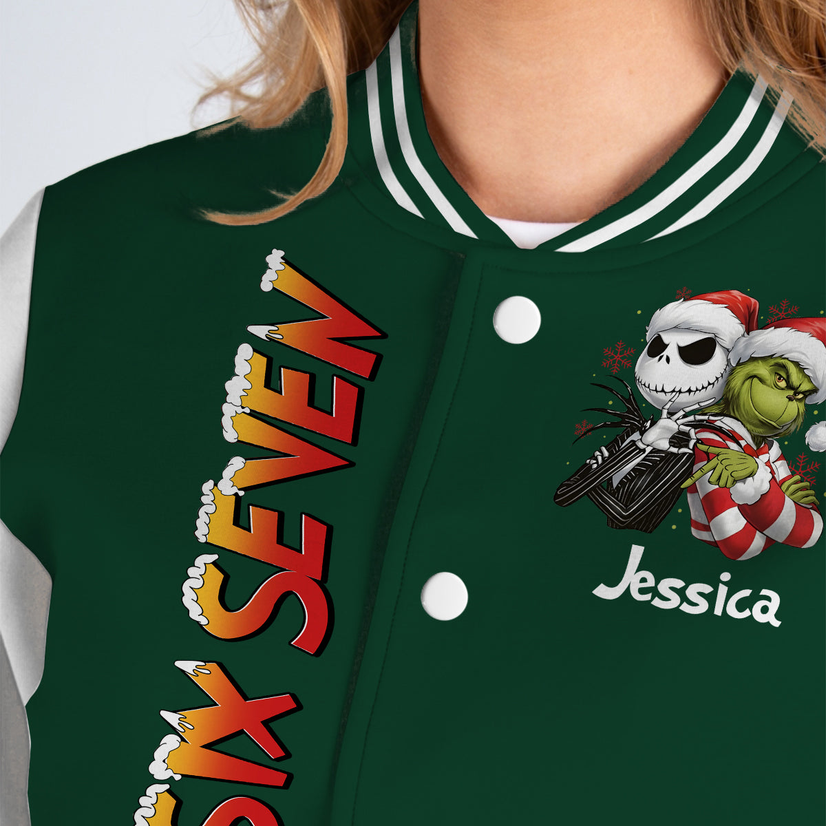 Personalized Christmas Varsity Jacket Custom Name Gift Varsity Jacket GradoCreations