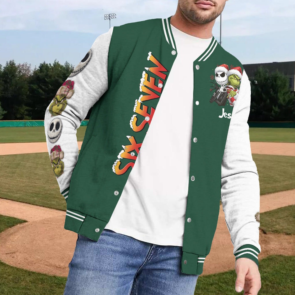 Personalized Christmas Varsity Jacket Custom Name Gift Varsity Jacket GradoCreations