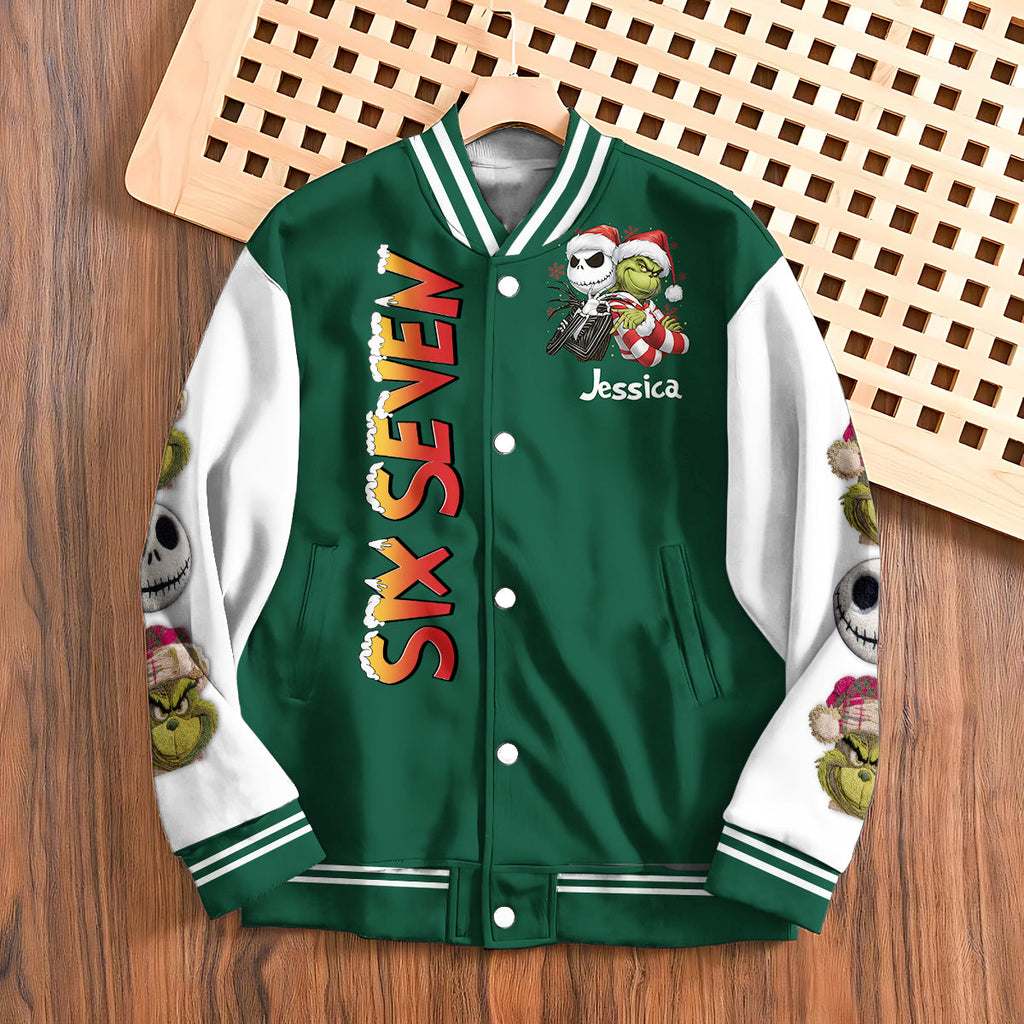 Personalized Christmas Varsity Jacket Custom Name Gift Varsity Jacket GradoCreations
