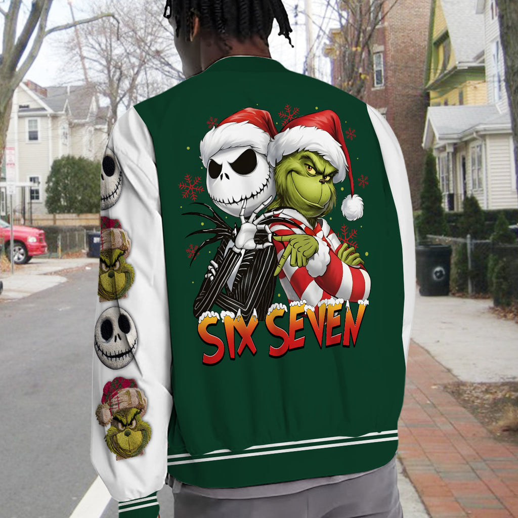 Personalized Christmas Varsity Jacket Custom Name Gift Varsity Jacket GradoCreations