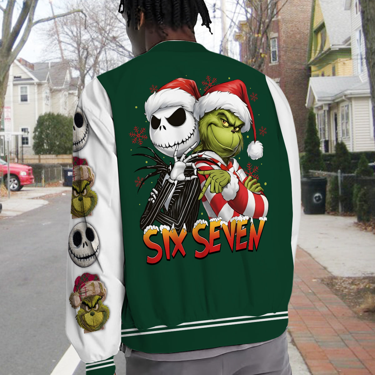 Personalized Christmas Varsity Jacket Custom Name Gift Varsity Jacket GradoCreations