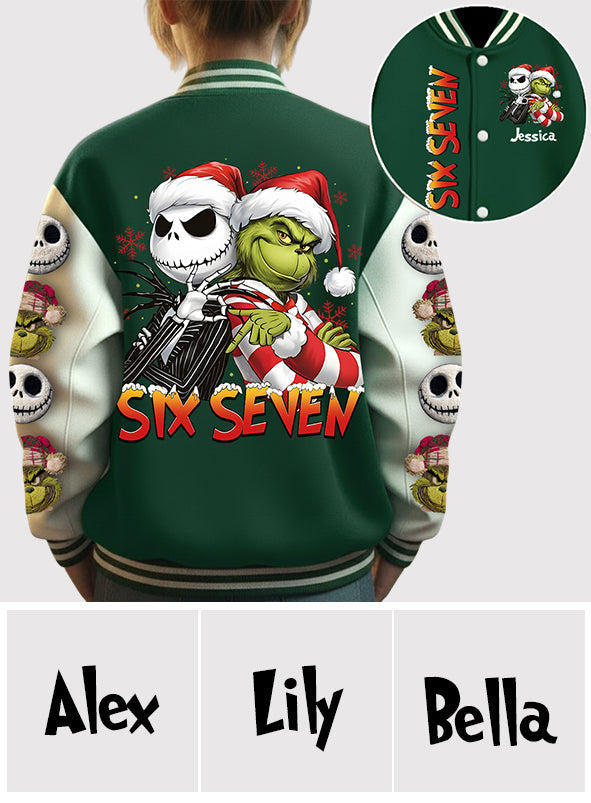 Personalized Christmas Varsity Jacket Custom Name Gift Varsity Jacket GradoCreations