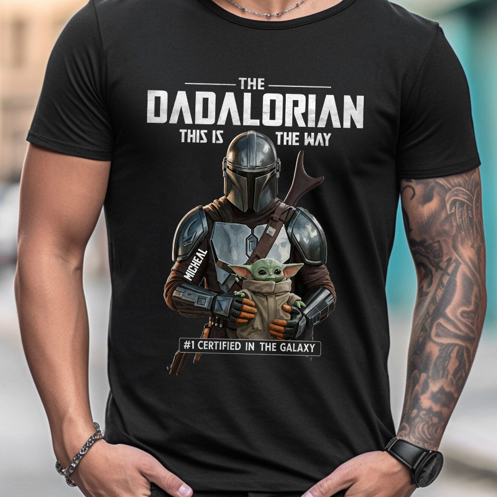 Personalized Dadalorian This Is The Way T-shirt & Hoodie Gift for Dad T-shirt & Hoodie GradoCreations