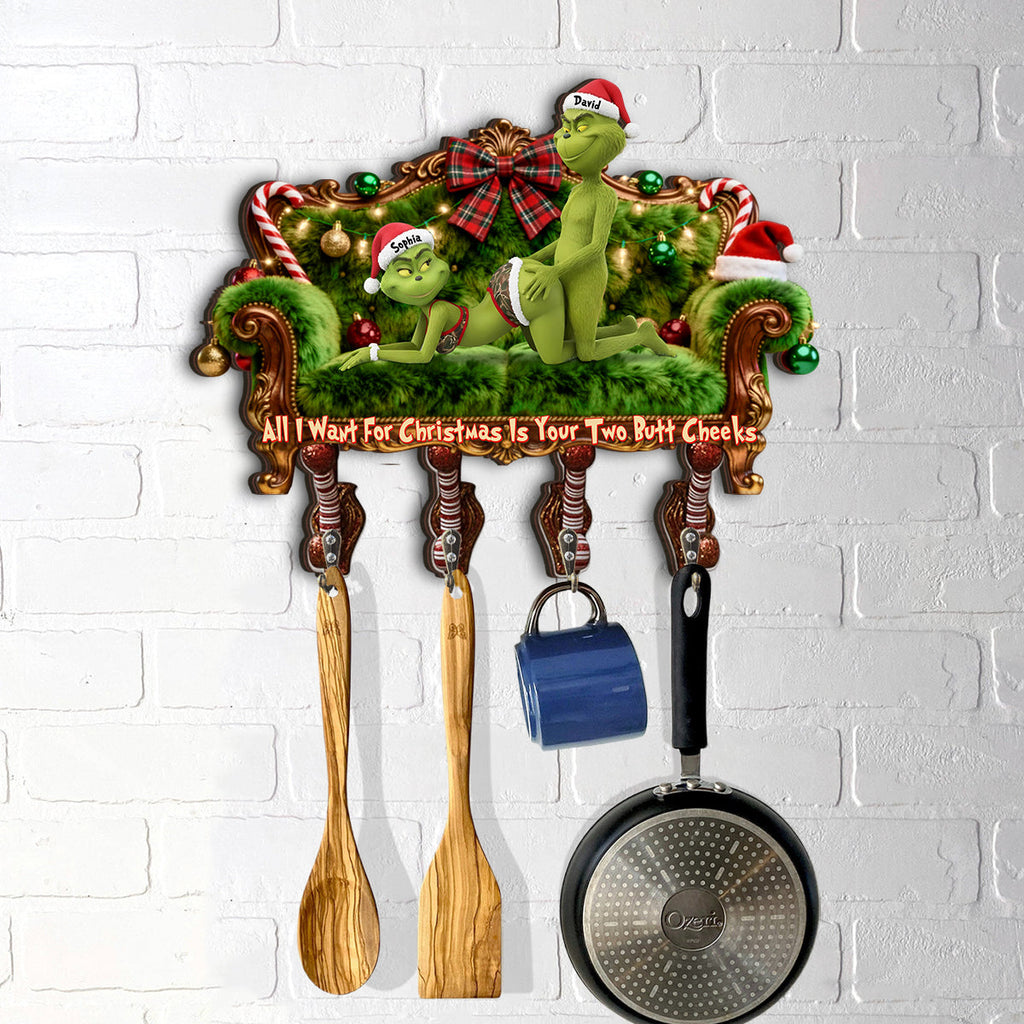 Personalized Christmas Key Rack Custom Shape Gift Idea for Family Custom Shaped Key Rack GradoCreations