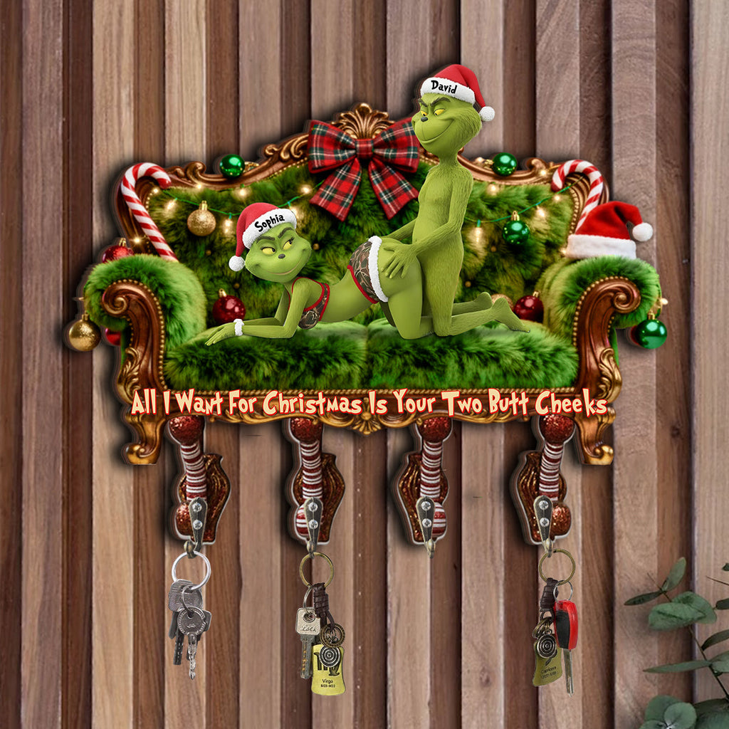 Personalized Christmas Key Rack Custom Shape Gift Idea for Family Custom Shaped Key Rack GradoCreations