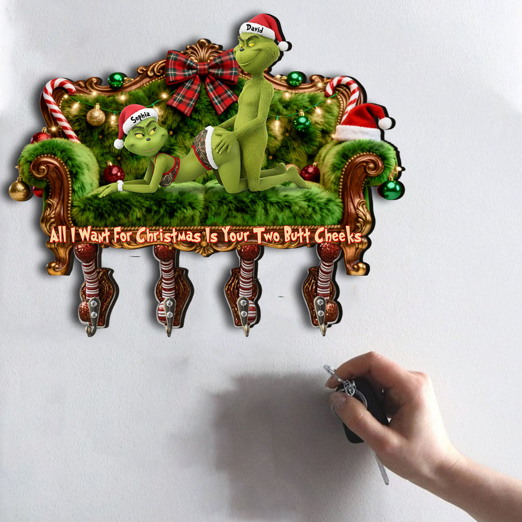 Personalized Christmas Key Rack Custom Shape Gift Idea for Family Custom Shaped Key Rack GradoCreations