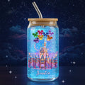Personalized Magical Castle 16oz Can Glass with Straw Gift Can Glass GradoCreations