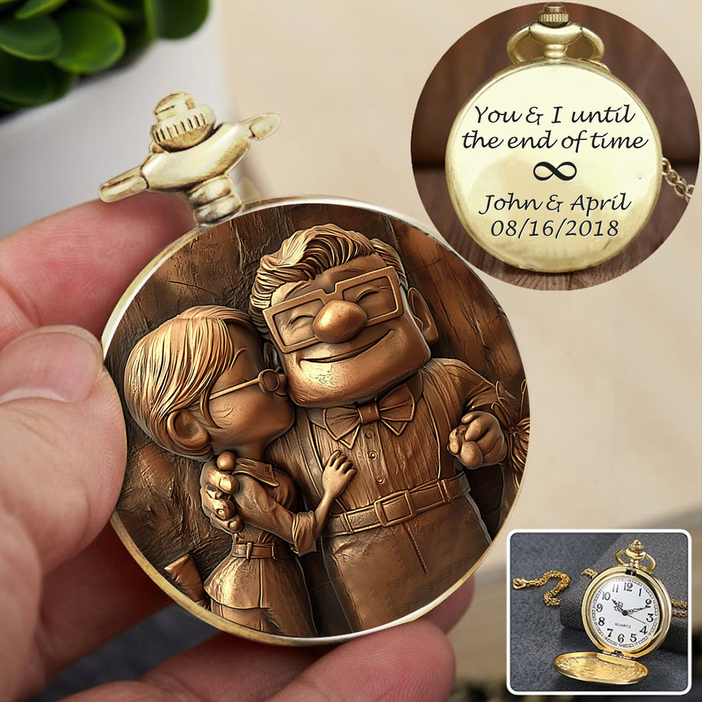 Personalized Pocket Watch Custom Engraved Gift for Dad Pocket Watch GradoCreations
