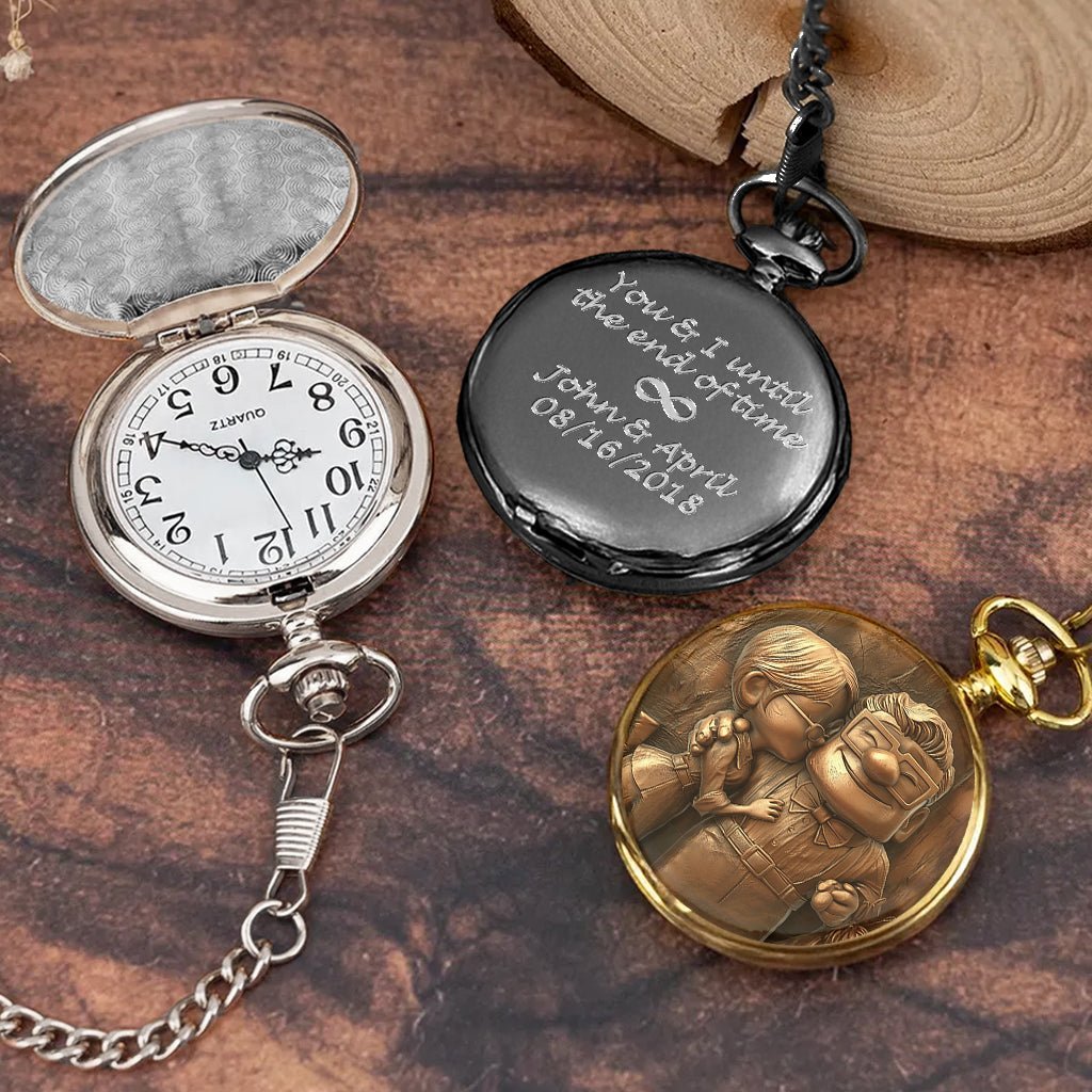 Personalized Pocket Watch Custom Engraved Gift for Dad Pocket Watch GradoCreations
