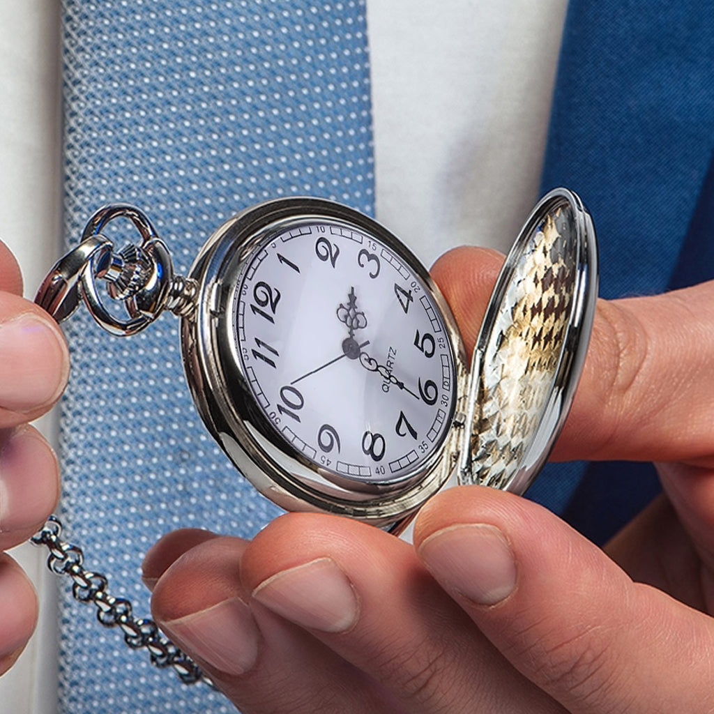 Personalized Pocket Watch Custom Engraved Gift for Dad Pocket Watch GradoCreations