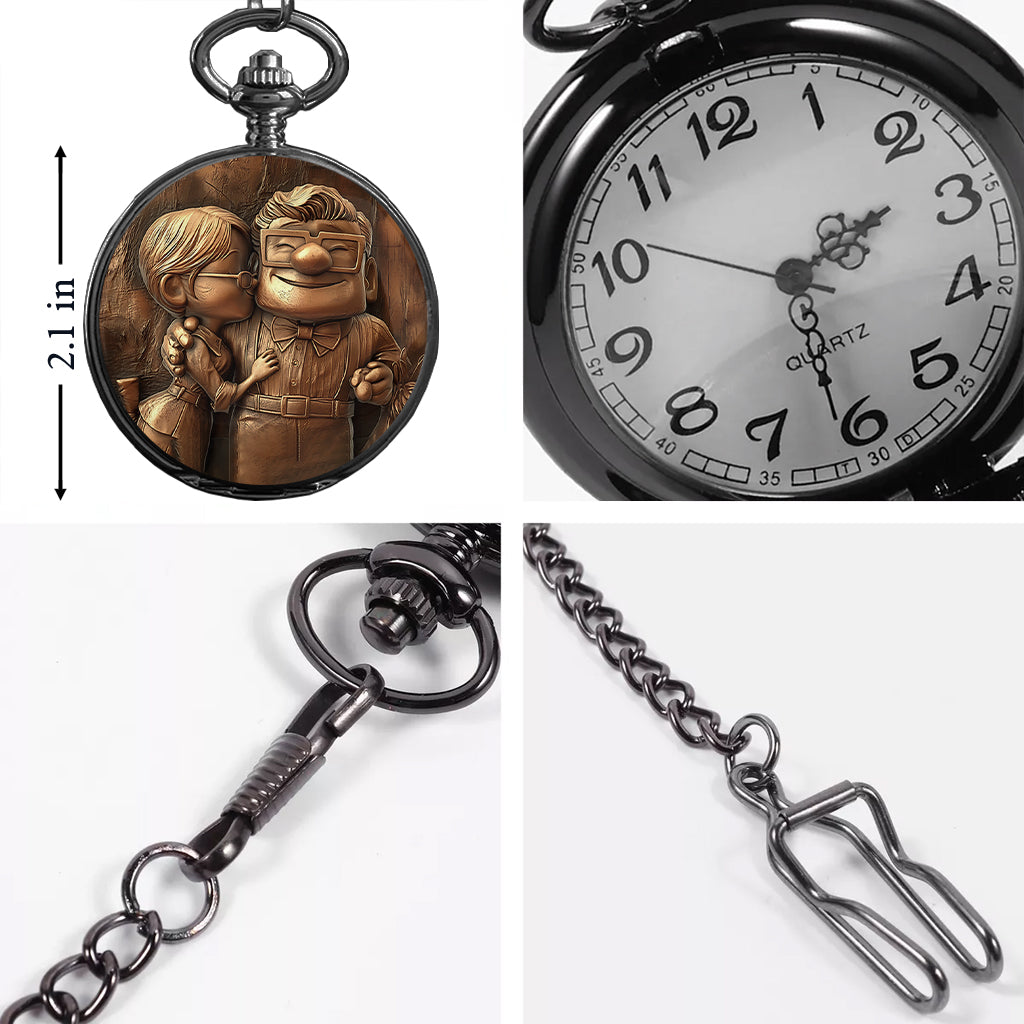 Personalized Pocket Watch Custom Engraved Gift for Dad Pocket Watch GradoCreations