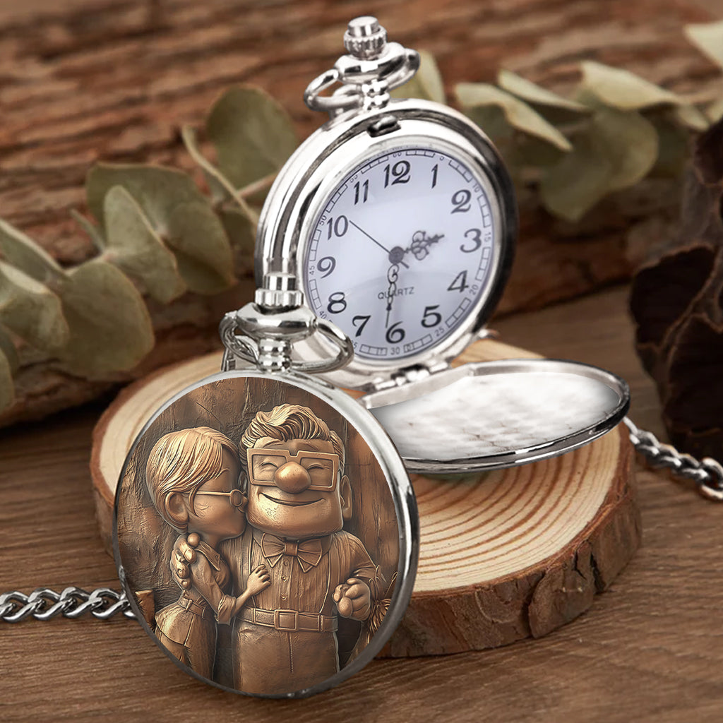 Personalized Pocket Watch Custom Engraved Gift for Dad Pocket Watch GradoCreations