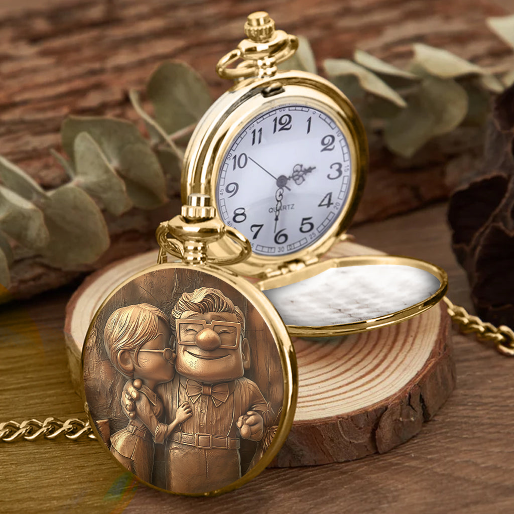 Personalized Pocket Watch Custom Engraved Gift for Dad Pocket Watch GradoCreations