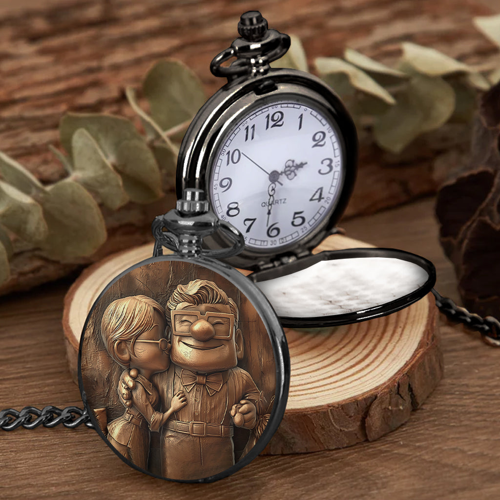 Personalized Pocket Watch Custom Engraved Gift for Dad Pocket Watch GradoCreations