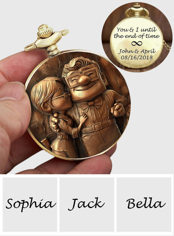 Personalized Pocket Watch Custom Engraved Gift for Dad Pocket Watch GradoCreations
