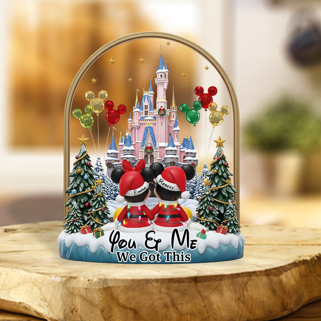 Personalized Mouse Acrylic Plaque Custom Name Gift for Couples Custom Shaped Acrylic Plaque GradoCreations