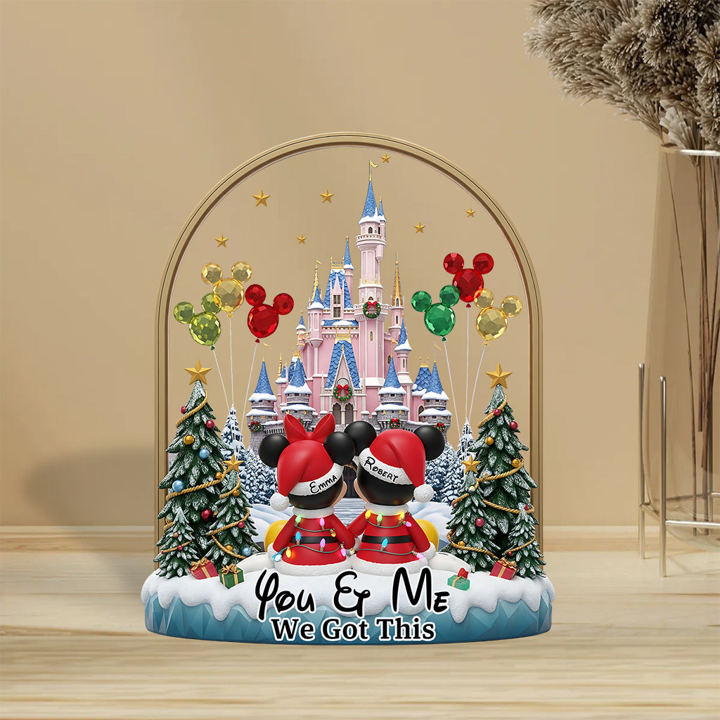 Personalized Mouse Acrylic Plaque Custom Name Gift for Couples Custom Shaped Acrylic Plaque GradoCreations
