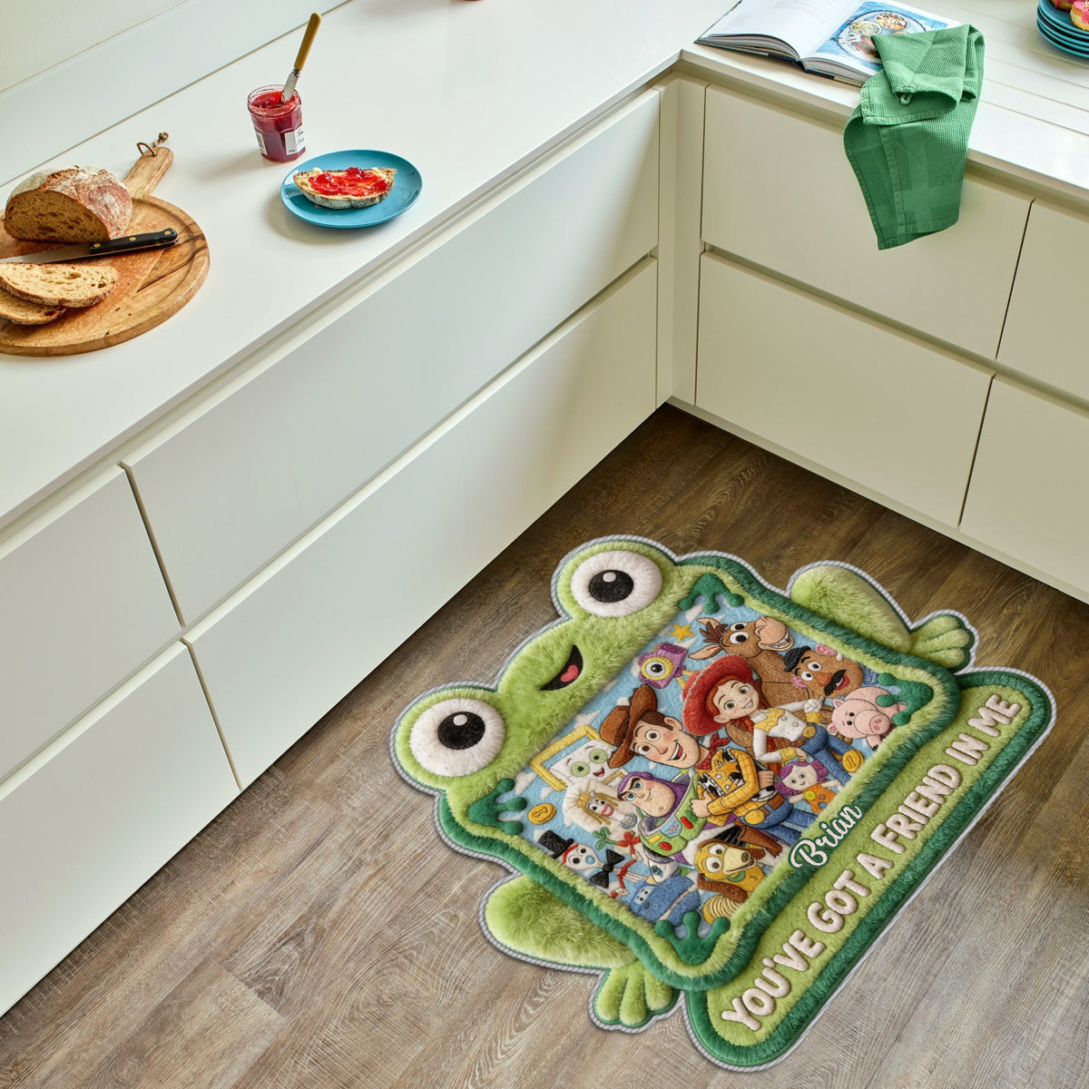 Personalized Kids Non-Slip Tufted Rug with Friends Design | Custom Name Gift Non-Slip Tufted Rug GradoCreations