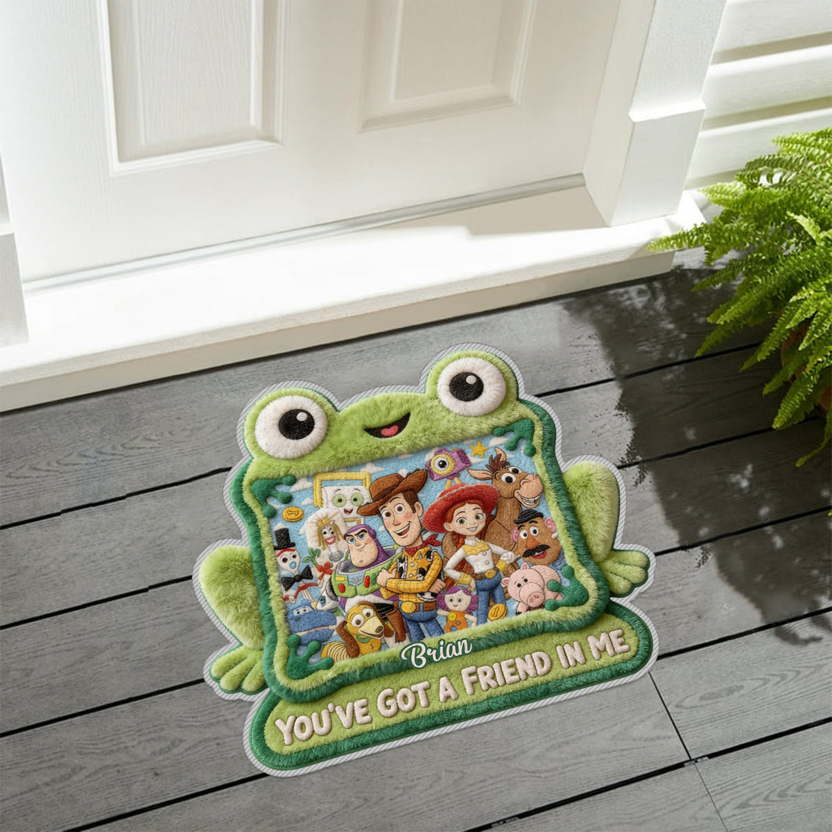 Personalized Kids Non-Slip Tufted Rug with Friends Design | Custom Name Gift Non-Slip Tufted Rug GradoCreations