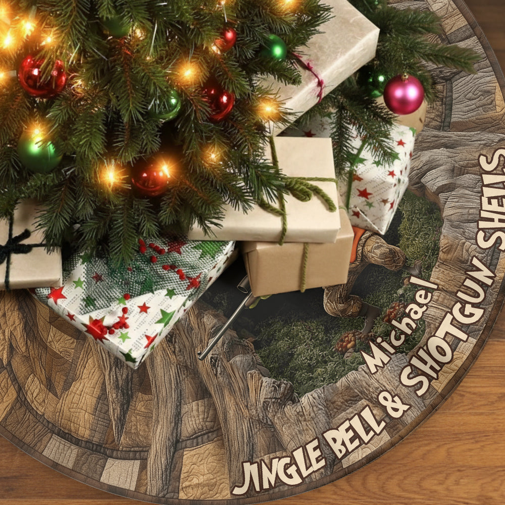 Personalized Christmas Tree Skirt Unique Shape for Holiday Décor Shaped Tree Skirt GradoCreations