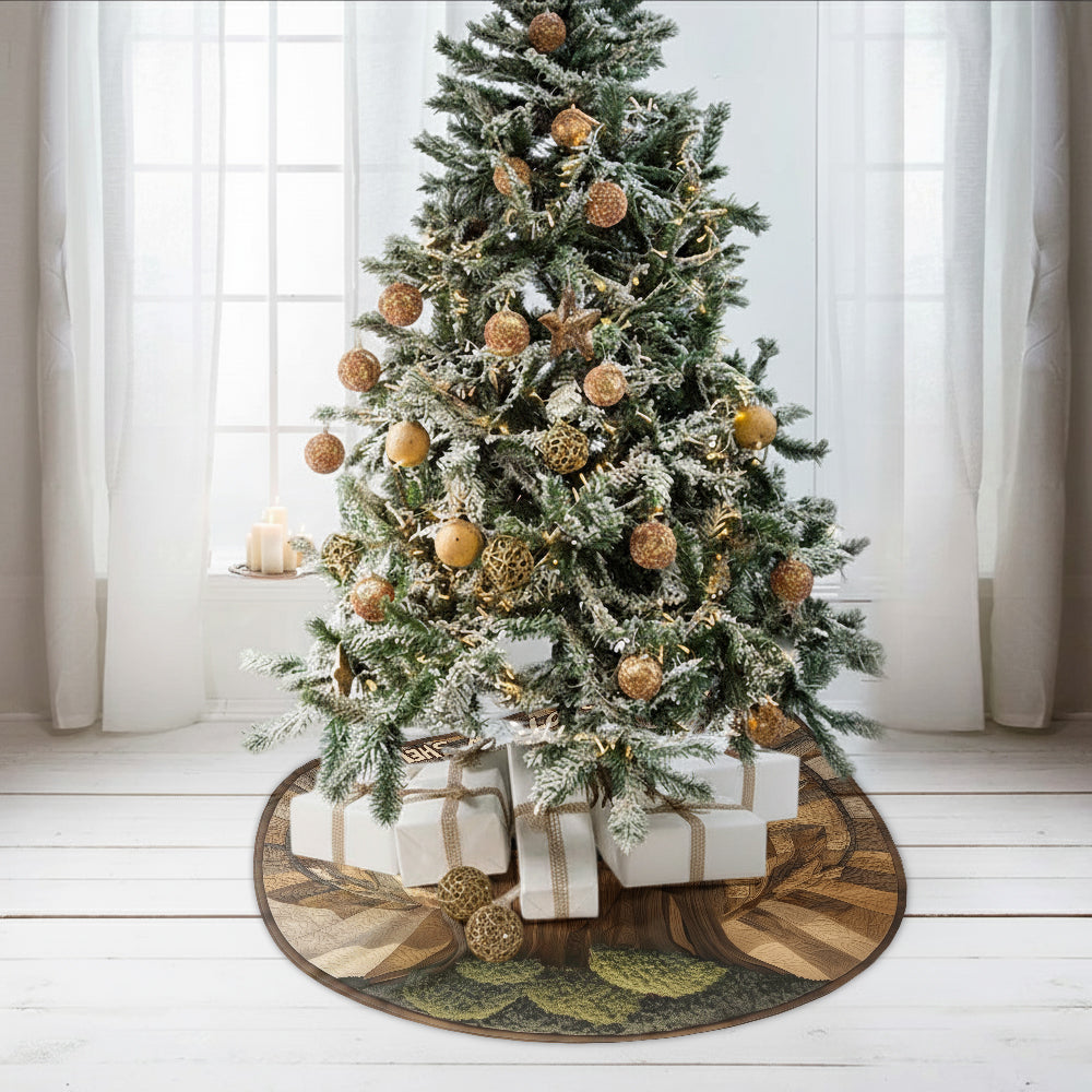 Personalized Christmas Tree Skirt Unique Shape for Holiday Décor Shaped Tree Skirt GradoCreations