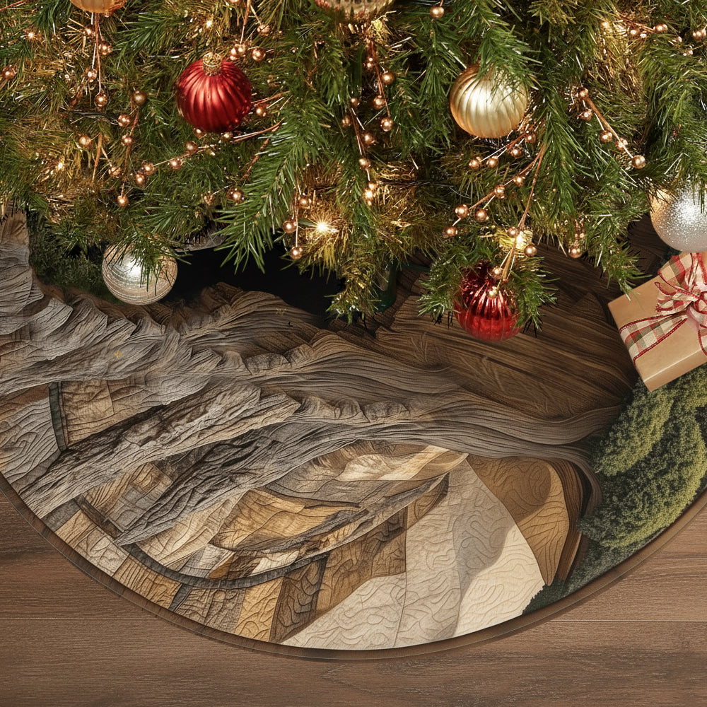 Personalized Christmas Tree Skirt Unique Shape for Holiday Décor Shaped Tree Skirt GradoCreations