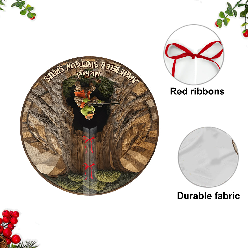 Personalized Christmas Tree Skirt Unique Shape for Holiday Décor Shaped Tree Skirt GradoCreations