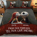 Personalized Nightmare Before Christmas Quilt Set for Couples Quilt Set GradoCreations