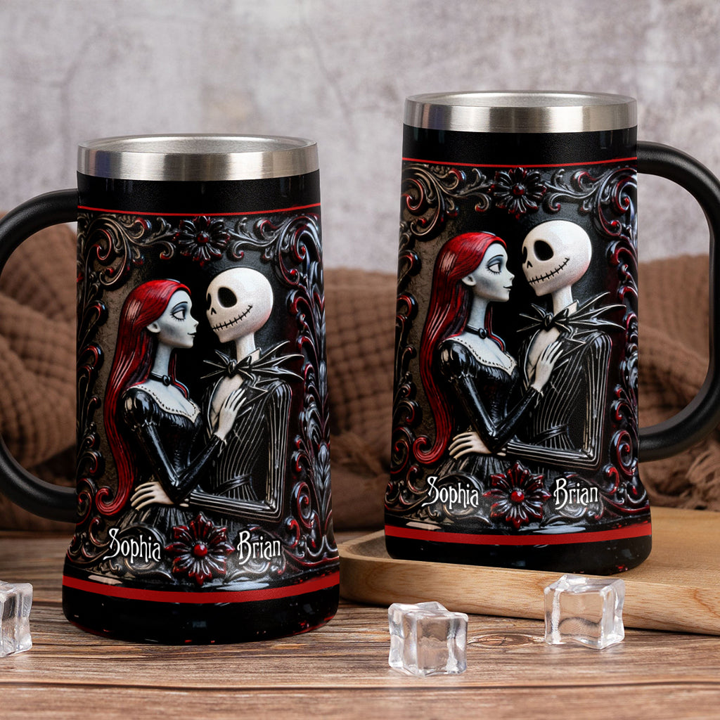 Personalized Nightmare Beer Stein with Custom Names Gift for Couple Beer Stein GradoCreations