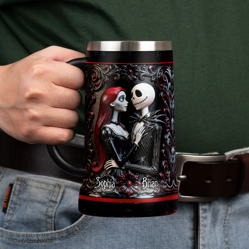 Personalized Nightmare Beer Stein with Custom Names Gift for Couple Beer Stein GradoCreations