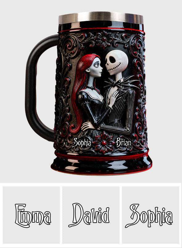 Personalized Nightmare Beer Stein with Custom Names Gift for Couple Beer Stein GradoCreations