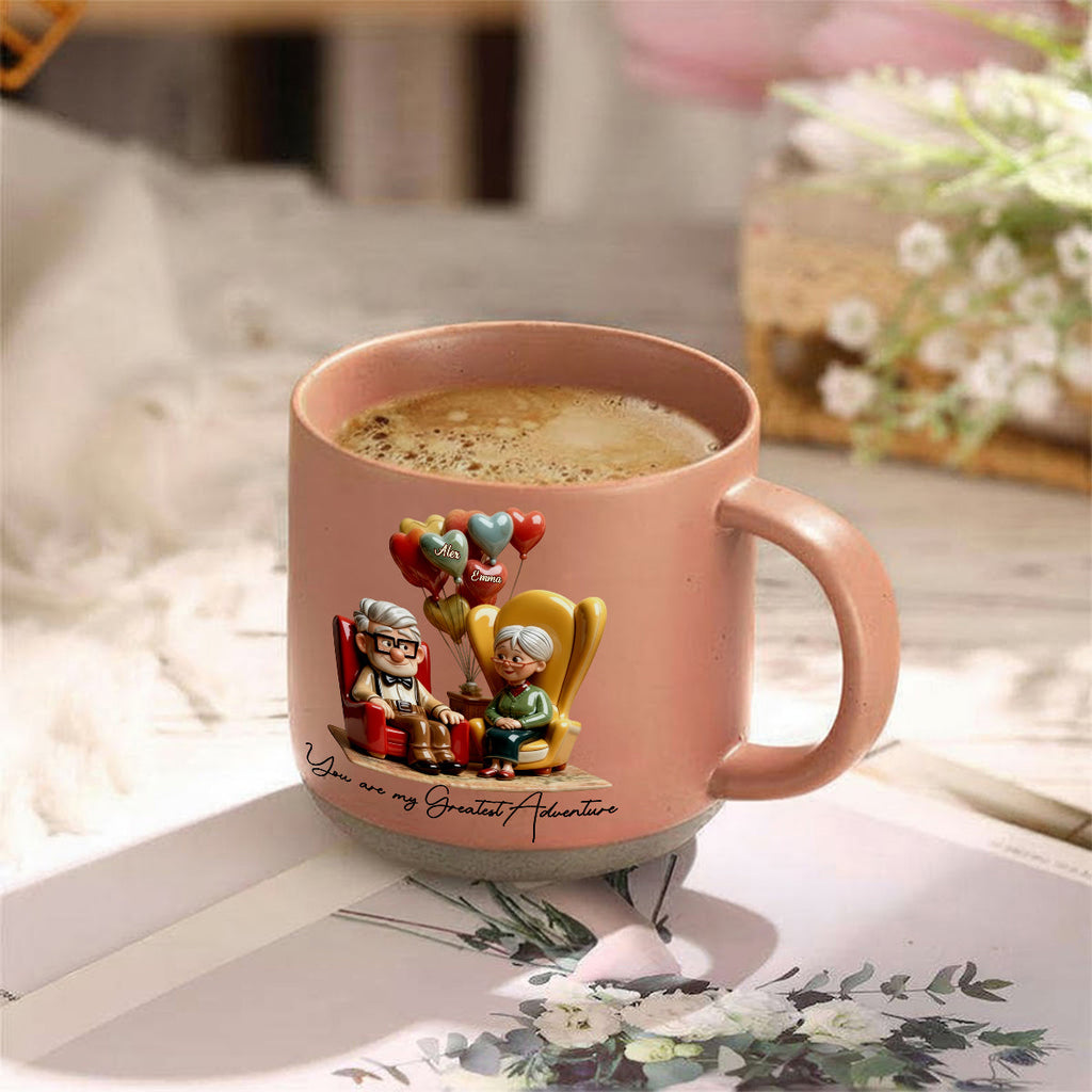 Personalized Adventure Mug Custom Name Gift for Couples Printed Pottery Mug GradoCreations
