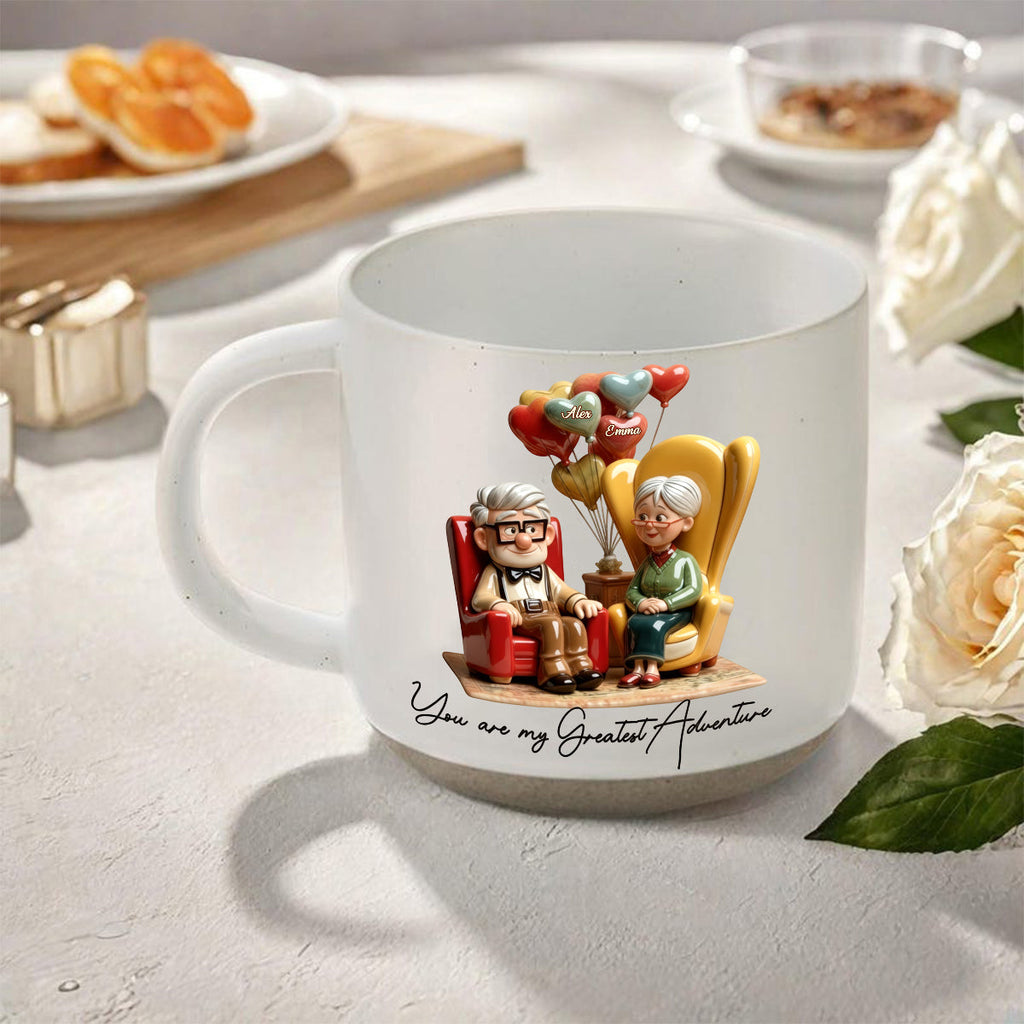 Personalized Adventure Mug Custom Name Gift for Couples Printed Pottery Mug GradoCreations