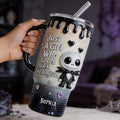 Personalized Jack Skellington Tumbler with Handle for Girls - Unique Gift Tumbler With Handle GradoCreations
