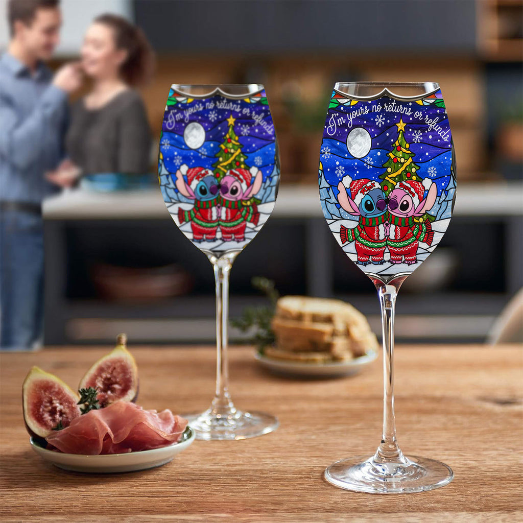 Personalized Holiday Alien Wine Glass with Long Stem Gift Wine Glass With Long Stem GradoCreations