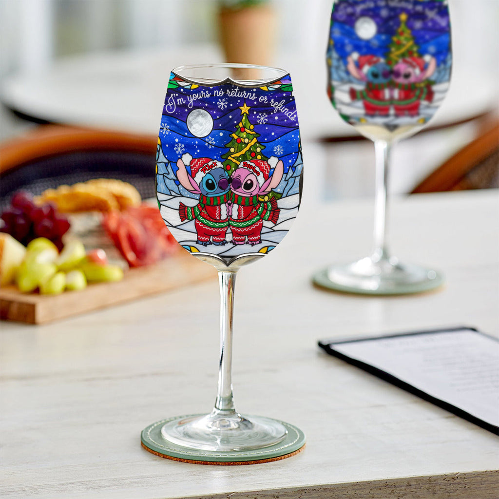 Personalized Holiday Alien Wine Glass with Long Stem Gift Wine Glass With Long Stem GradoCreations