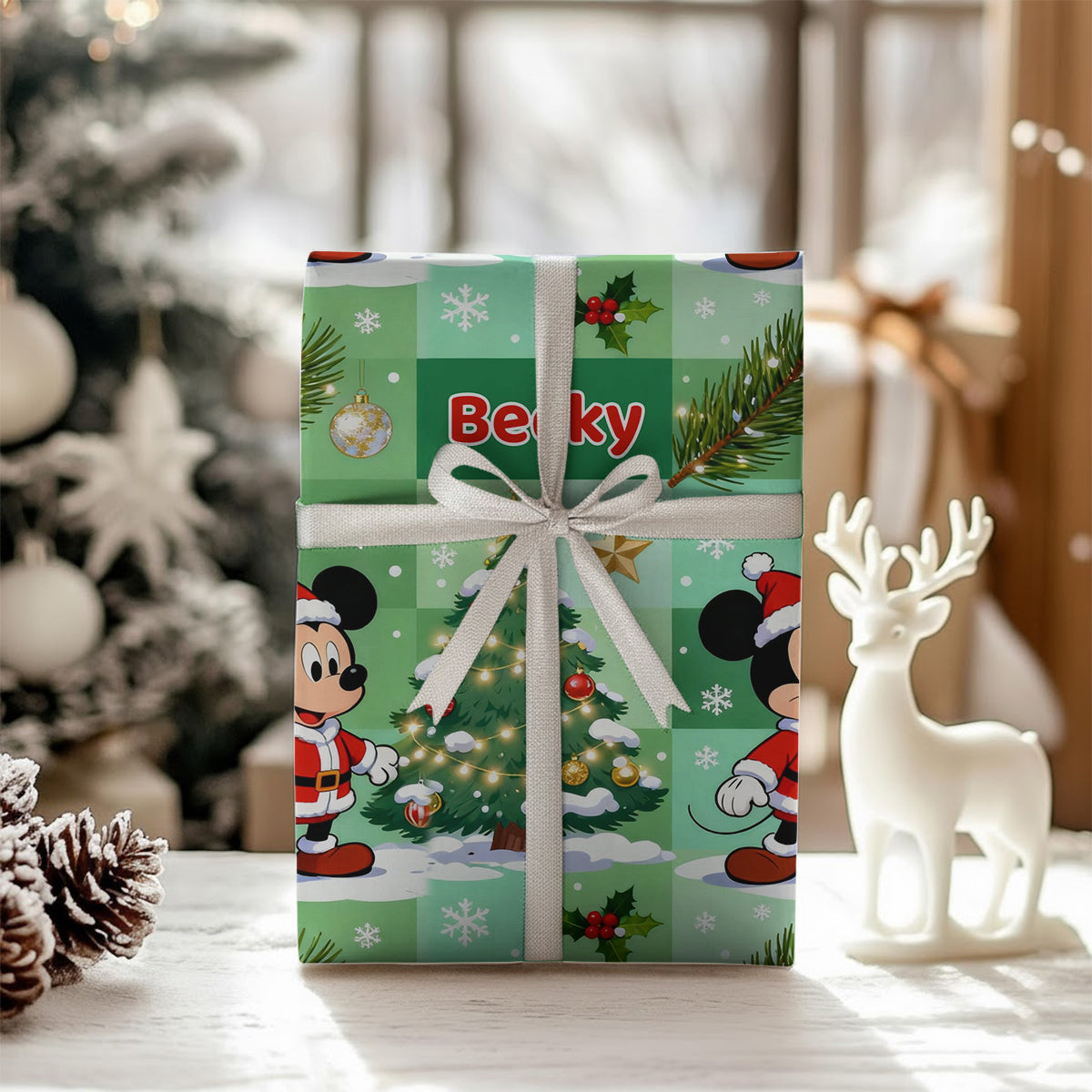 Personalized Christmas Wrapping Paper Custom Name Gift Idea Wrapping Papers GradoCreations