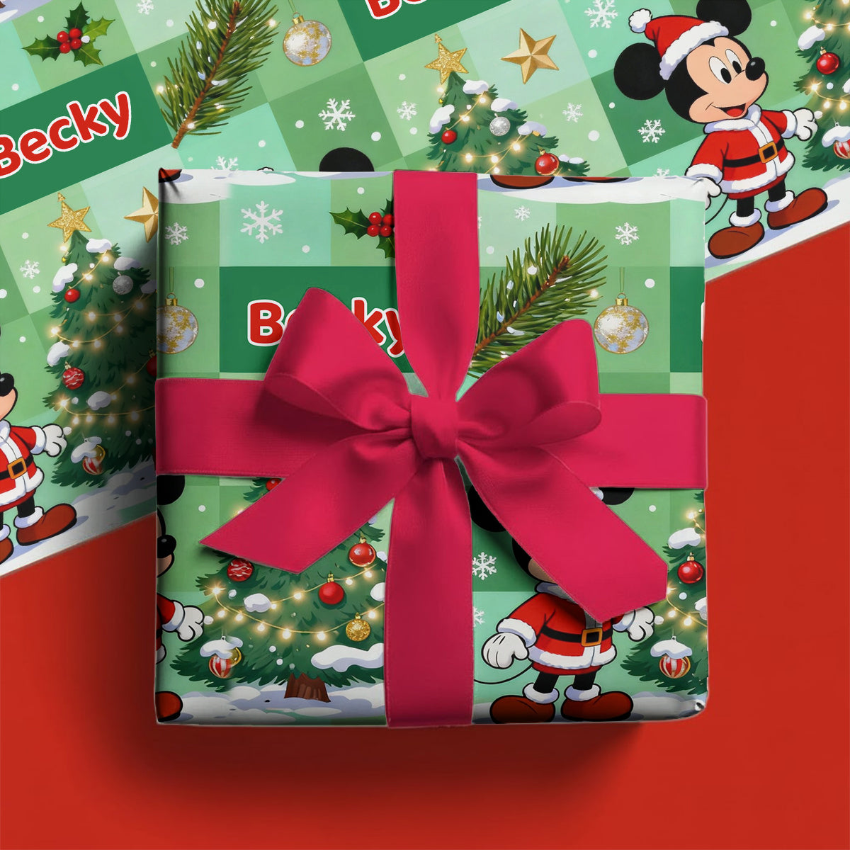 Personalized Christmas Wrapping Paper Custom Name Gift Idea Wrapping Papers GradoCreations